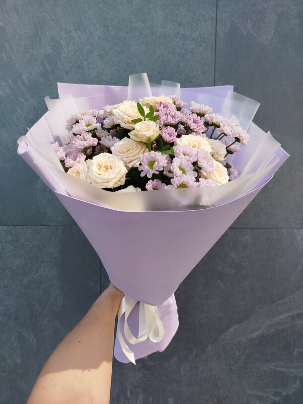Авторский букет " лавандовая нежность", артикул F1445638 - 5782 рублей, доставка по городу. Flawery - доставка цветов