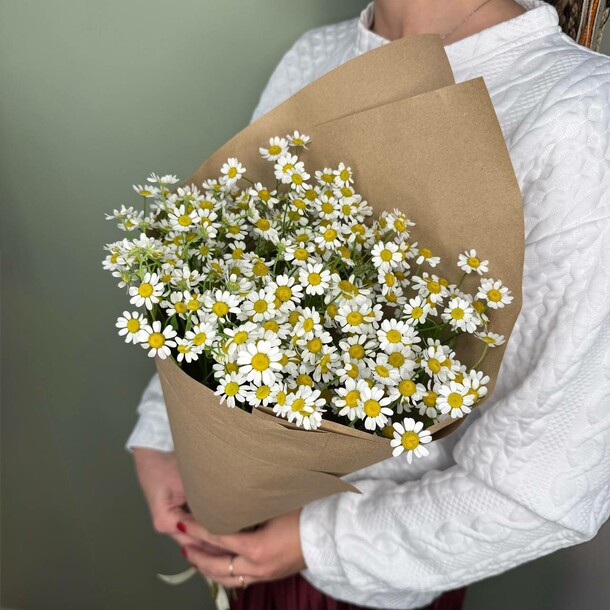 Букет из кустовых ромашек, артикул F1487376 - 4027 рублей, доставка по городу. Flawery - доставка цветов