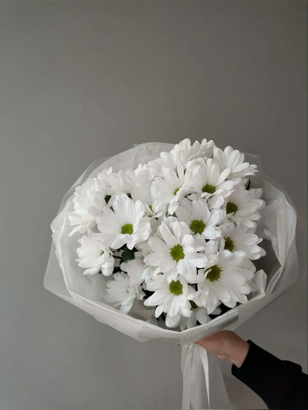 Букет ромашковой хризантемы, артикул F1500514 - 1400 рублей, доставка по городу. Flawery - доставка цветов