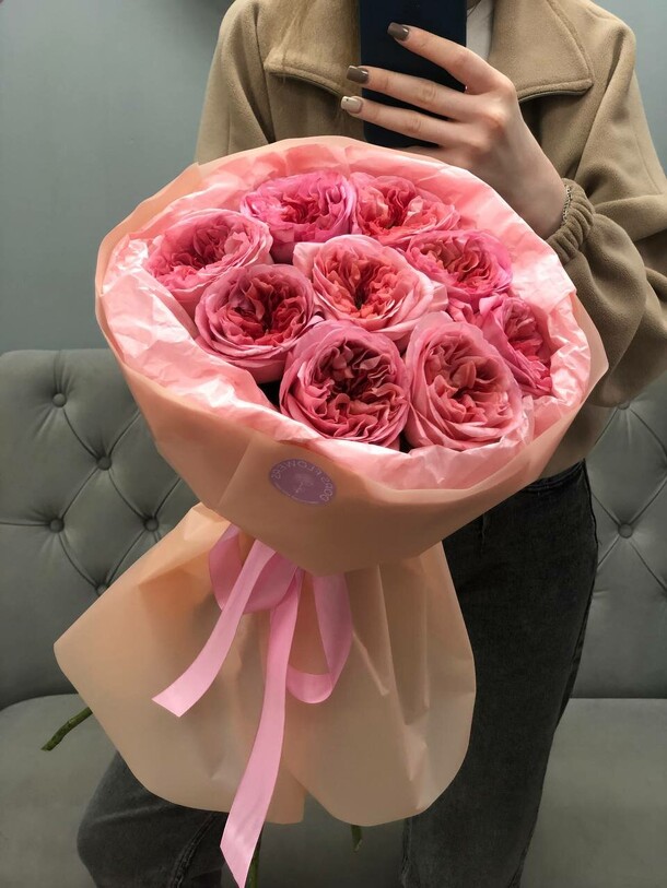 Пионовидные розы, артикул F1483437 - 3993 рублей, доставка по городу. Flawery - доставка цветов