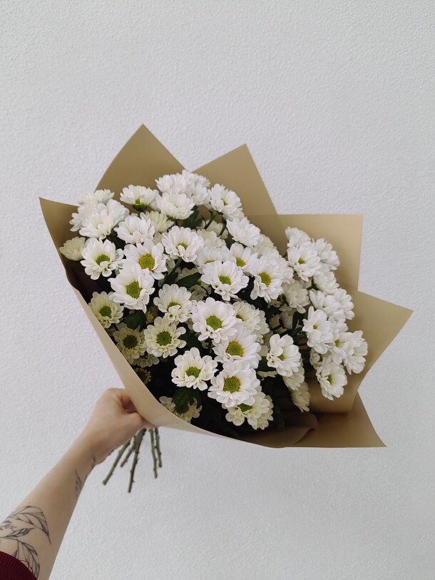 Нежные ромашки сантини для любимых, артикул F1426090 - 2450 рублей, доставка по городу. Flawery - доставка цветов