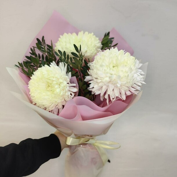 Хризантема магнум и фисташка, артикул F1431350 - 2400 рублей, доставка по городу. Flawery - доставка цветов