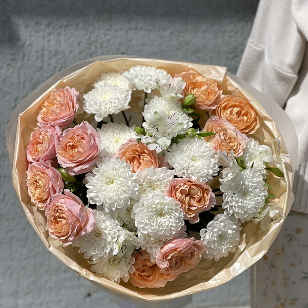 Персиковое утро, артикул F1437316 - 5730 рублей, доставка по городу. Flawery - доставка цветов