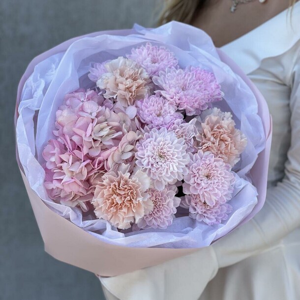 Авторский букет «зефирка», артикул F1451571 - 4200 рублей, доставка по городу. Flawery - доставка цветов