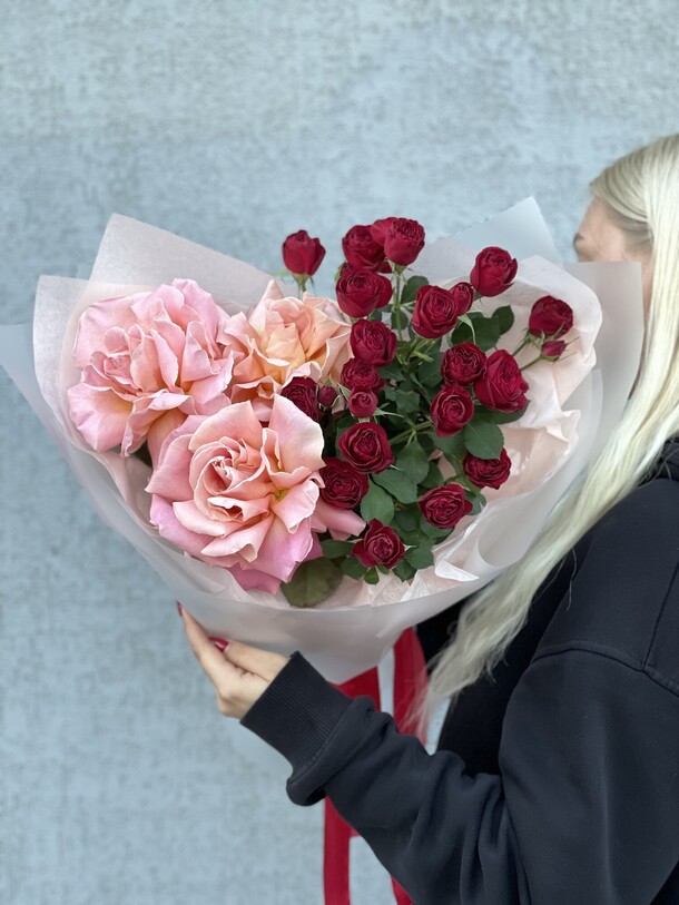 Дуо с розами, артикул F1468043 - 3790 рублей, доставка по городу. Flawery - доставка цветов