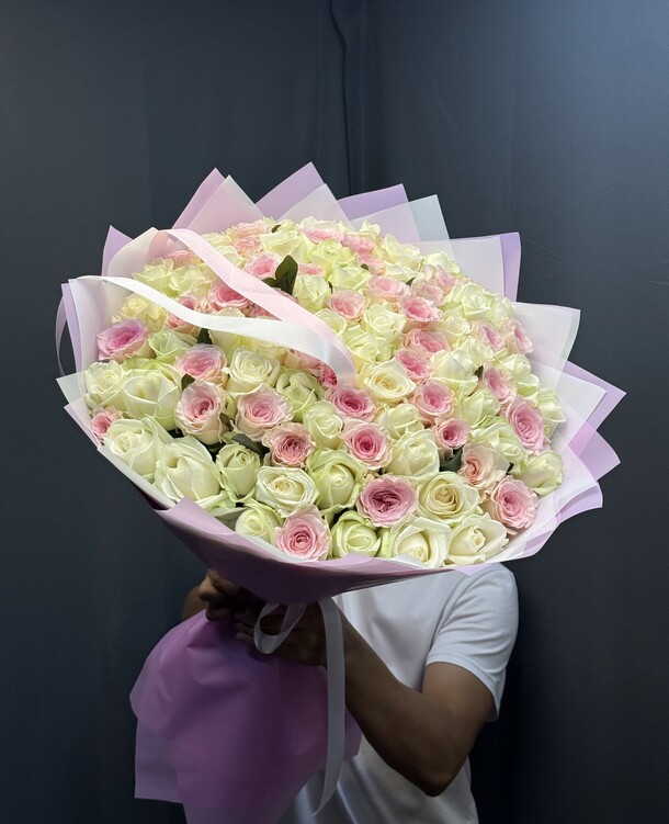 101 нежно розовый букет, артикул F1504174 - 25000 рублей, доставка по городу. Flawery - доставка цветов