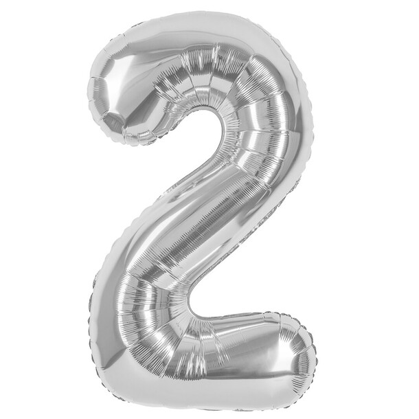 Шар цифра 2 - серебро, артикул F1453852 - 1790 рублей, доставка по городу. Flawery - доставка цветов