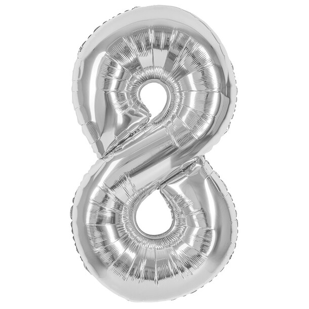 Шар цифра 8 - серебро, артикул F1453867 - 1790 рублей, доставка по городу. Flawery - доставка цветов