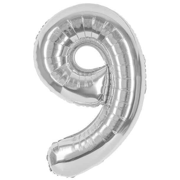 Шар цифра 9 - серебро, артикул F1453869 - 1790 рублей, доставка по городу. Flawery - доставка цветов