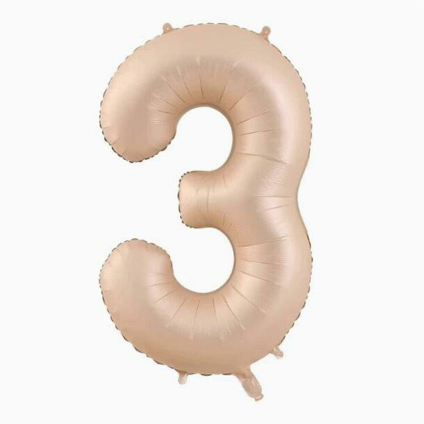 Шар цифра 3 - кремовый, артикул F1454212 - 1790 рублей, доставка по городу. Flawery - доставка цветов