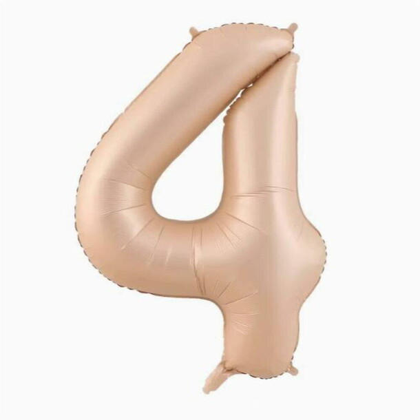 Шар цифра 4 - кремовый, артикул F1454213 - 1790 рублей, доставка по городу. Flawery - доставка цветов