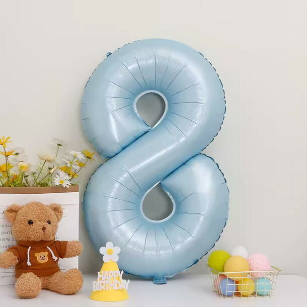 Шар цифра 8 - голубой, артикул F1454324 - 1790 рублей, доставка по городу. Flawery - доставка цветов