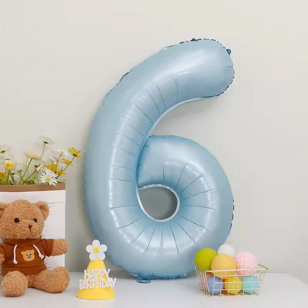 Шар цифра 6 - голубой, артикул F1454328 - 1790 рублей, доставка по городу. Flawery - доставка цветов