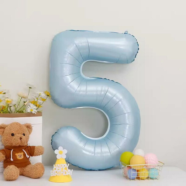 Шар цифра 5 - голубой, артикул F1454337 - 1790 рублей, доставка по городу. Flawery - доставка цветов