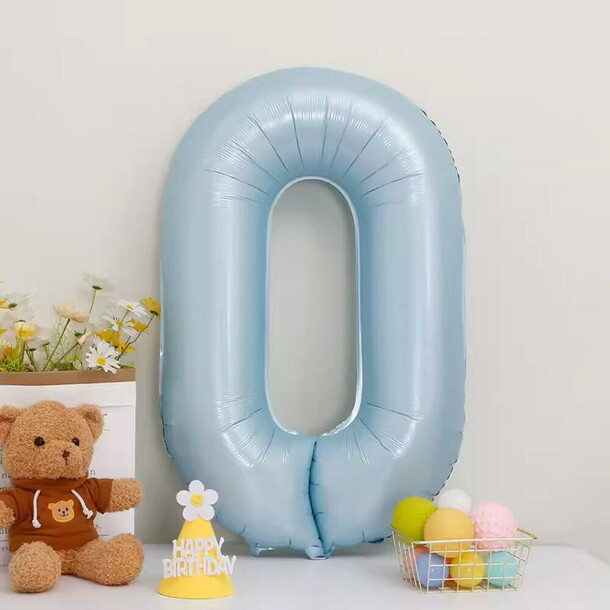 Шар цифра 0 - голубой, артикул F1454353 - 1790 рублей, доставка по городу. Flawery - доставка цветов