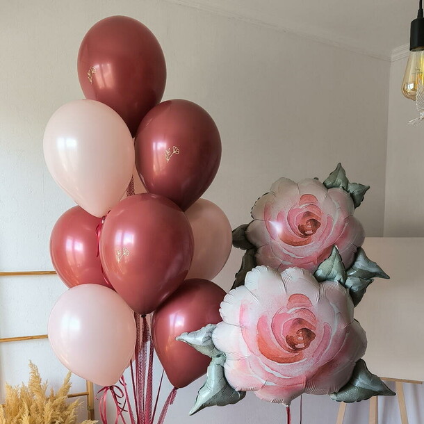 Шары для девушки - вечер воспоминаний, артикул F1488036 - 4530 рублей, доставка по городу. Flawery - доставка цветов