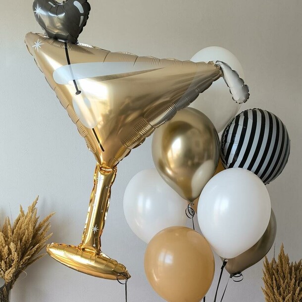 Шары для девушки вечер с мартини, артикул F1513341 - 3850 рублей, доставка по городу. Flawery - доставка цветов