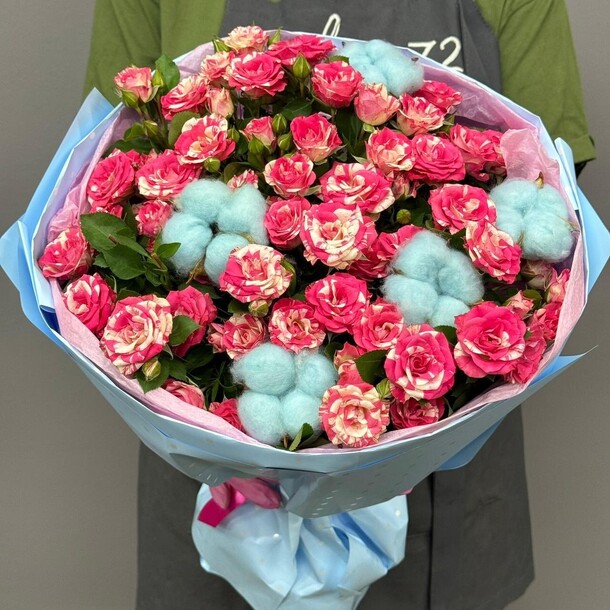 Хлопок роза крабовая, артикул F1274645 - 5550 рублей, доставка по городу. Flawery - доставка цветов