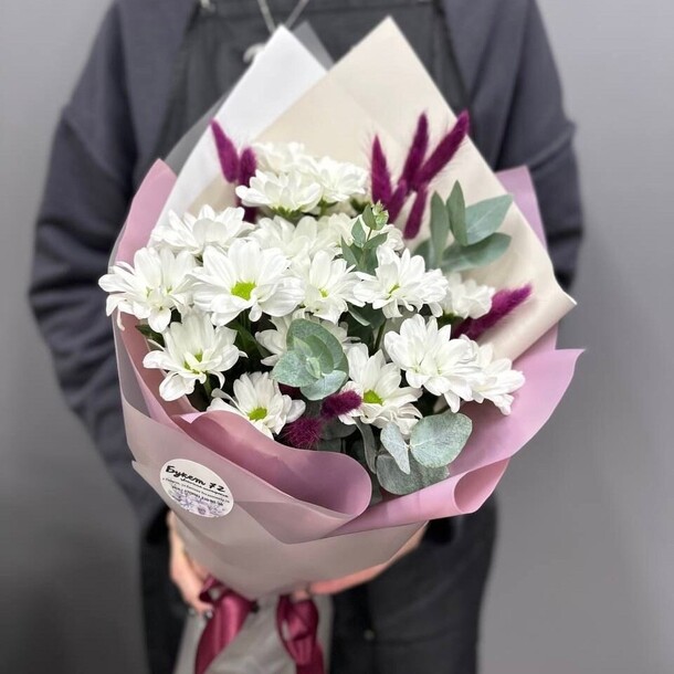 Хризантема ромашкова, артикул F1346112 - 2450 рублей, доставка по городу. Flawery - доставка цветов