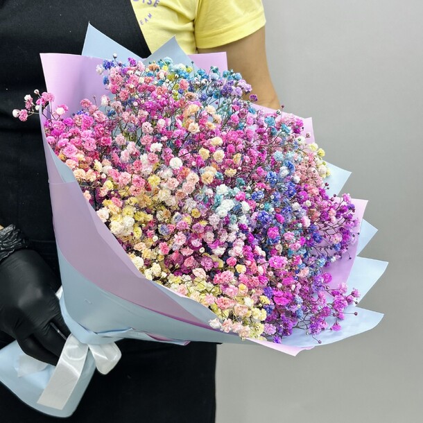 Разноцветная гипсофил 5 шт, артикул F1305626 - 1790 рублей, доставка по городу. Flawery - доставка цветов