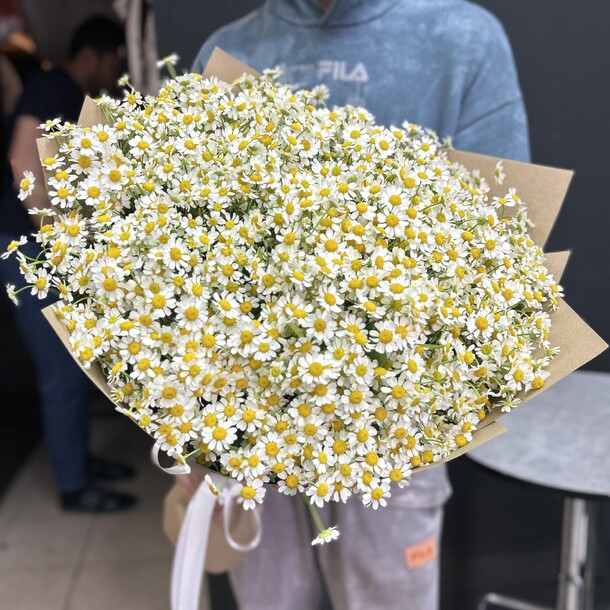 Букет ромашек, артикул F1431221 - 6100 рублей, доставка по городу. Flawery - доставка цветов