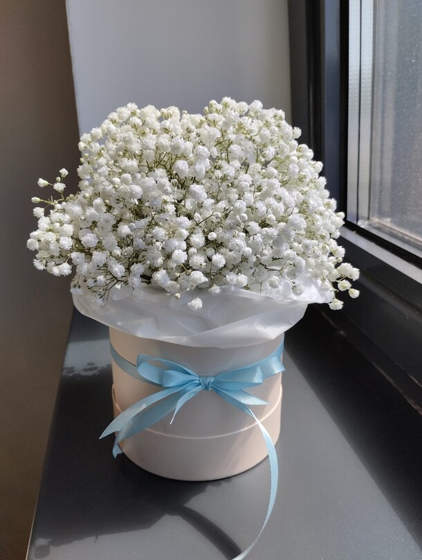 Белоснежное облако из гипсофилы, артикул F1124325 - 2000 рублей, доставка по городу. Flawery - доставка цветов
