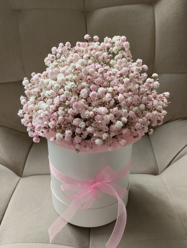 Нежно - розовое облачко из гипсофилы, артикул F1128026 - 1900 рублей, доставка по городу. Flawery - доставка цветов