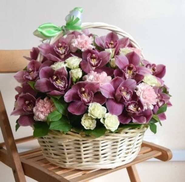 Корзина с орхидеями, артикул F1159264 - 24500 рублей, доставка по городу. Flawery - доставка цветов