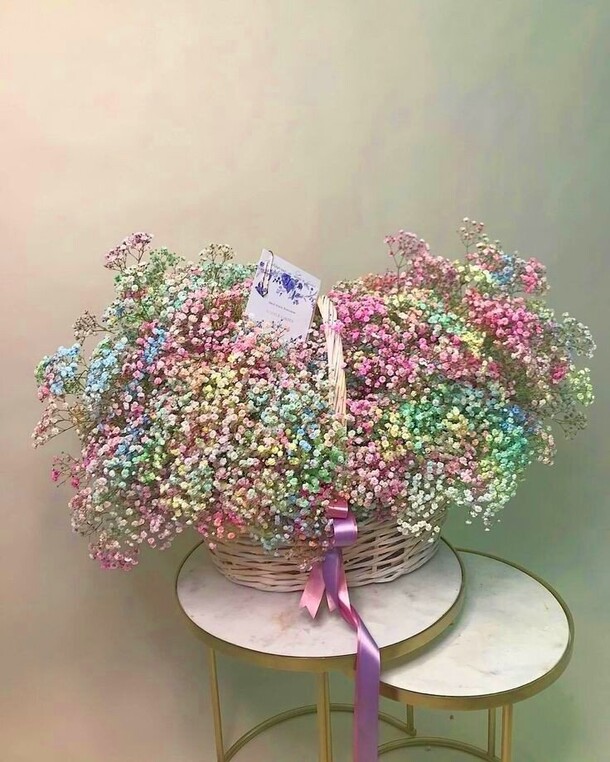 Радужное облако гипсофилы, артикул F1190607 - 16100 рублей, доставка по городу. Flawery - доставка цветов