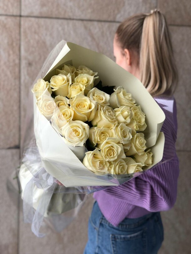 25 роз аваланж, артикул F1249601 - 9650 рублей, доставка по городу. Flawery - доставка цветов