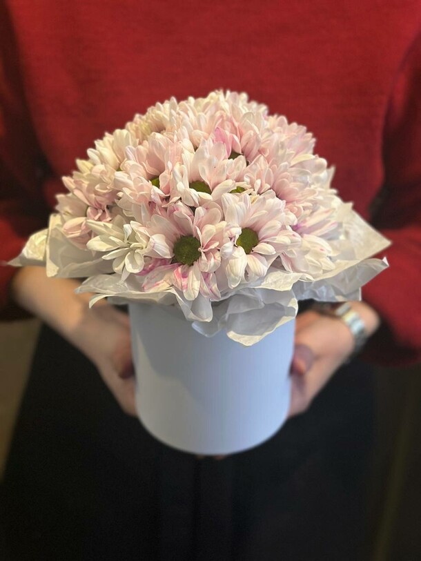 Нежная композиция хризантем, артикул F1492354 - 1750 рублей, доставка по городу. Flawery - доставка цветов