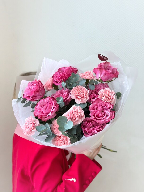 Букет с пионовидными розами, артикул F1507676 - 6599 рублей, доставка по городу. Flawery - доставка цветов