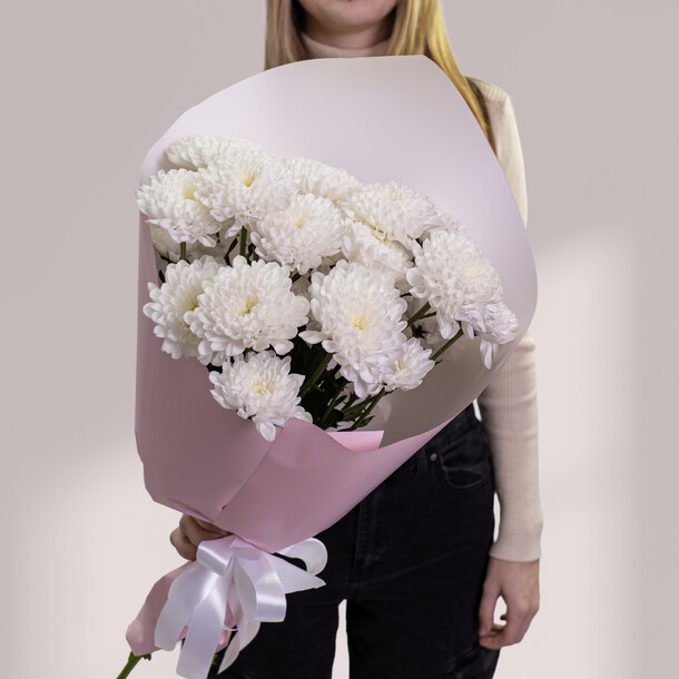 Букет из 3 хризантем. Арт.337, артикул F1488936 - 1937 рублей, доставка по городу. Flawery - доставка цветов