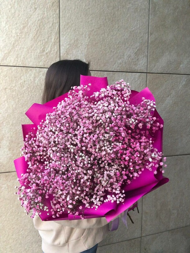 Wow букет розовой гипсофилы, артикул F1472453 - 9600 рублей, доставка по городу. Flawery - доставка цветов