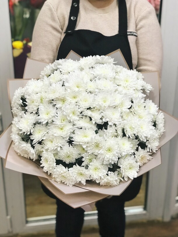 Wow букет из 15 кустовых хризантем, артикул F1128114 - 5450 рублей, доставка по городу. Flawery - доставка цветов