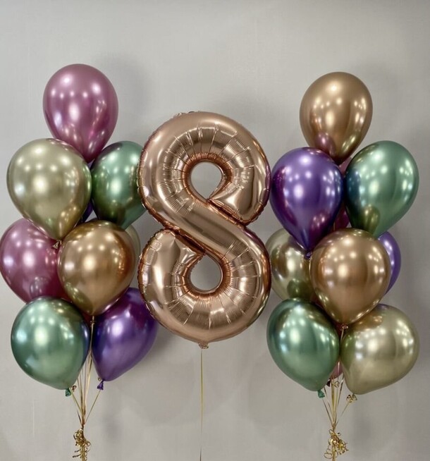 Набор воздушных шаров и цифра, артикул F1293573 - 9500 рублей, доставка по городу. Flawery - доставка цветов