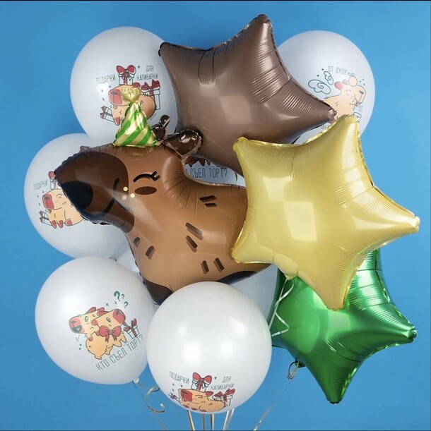 Набор воздушных шаров , капибар, артикул F1371544 - 6700 рублей, доставка по городу. Flawery - доставка цветов