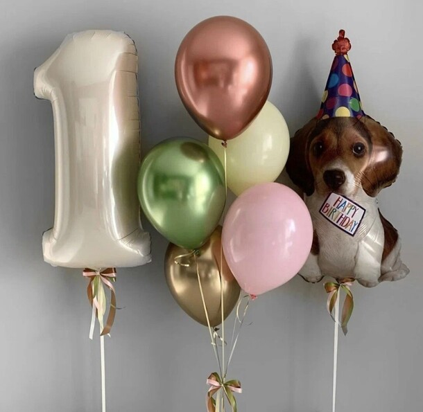 Набор шаров, артикул F1388053 - 6100 рублей, доставка по городу. Flawery - доставка цветов