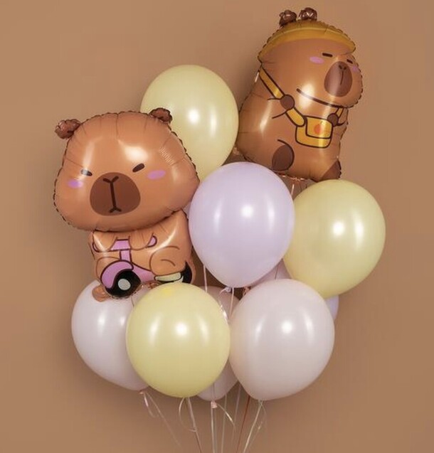 Набор воздушных шаров, капибара, артикул F1427092 - 4950 рублей, доставка по городу. Flawery - доставка цветов