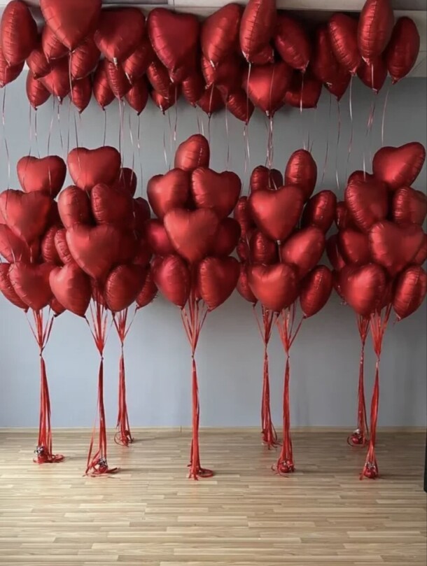 Воздушный шары красные сердца ♥️, артикул F1436116 - 74500 рублей, доставка по городу. Flawery - доставка цветов