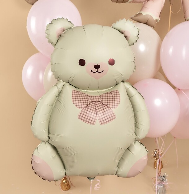 Воздушный шар, мишка с бантом, артикул F1452158 - 1700 рублей, доставка по городу. Flawery - доставка цветов