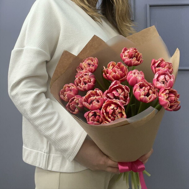 Пионовидный тюльпан, артикул F1490557 - 5091 рублей, доставка по городу. Flawery - доставка цветов