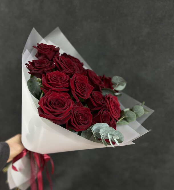 Букет «бордовый шик» арт.00083, артикул F1492325 - 6950 рублей, доставка по городу. Flawery - доставка цветов