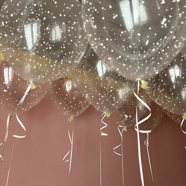 Шары под потолок «снег» 10шт, артикул F1497115 - 2520 рублей, доставка по городу. Flawery - доставка цветов