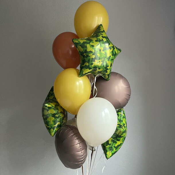 Шарики на дембель 13шт, артикул F1509455 - 4300 рублей, доставка по городу. Flawery - доставка цветов