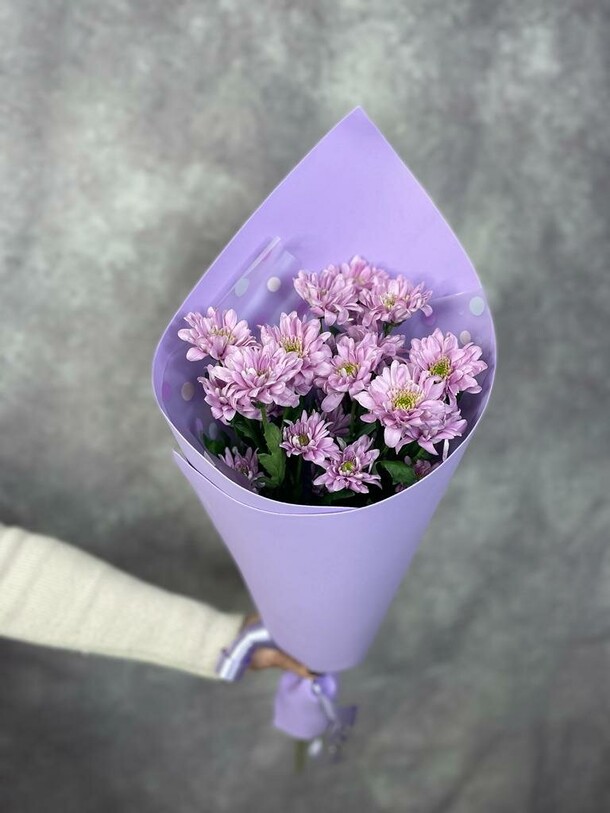 Букет из кустовой хризантемы, артикул F1205649 - 4866 рублей, доставка по городу. Flawery - доставка цветов