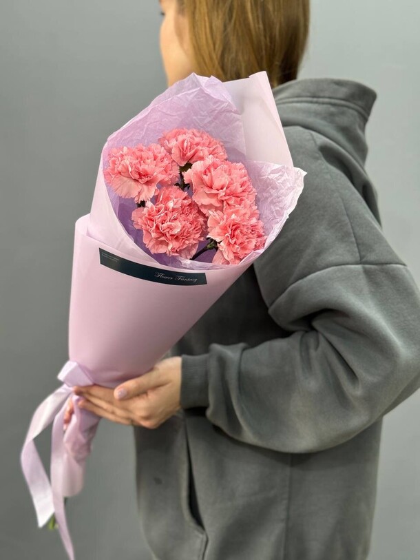 5 диантусов в упаковке, артикул F1493166 - 1450 рублей, доставка по городу. Flawery - доставка цветов