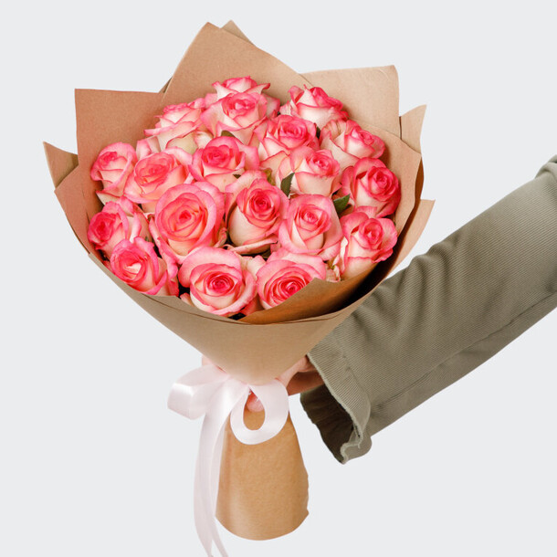 Букет розовая романтика, артикул F1399342 - 3490 рублей, доставка по городу. Flawery - доставка цветов