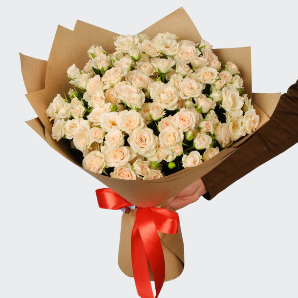 Букет кремовый сад, артикул F1399406 - 7290 рублей, доставка по городу. Flawery - доставка цветов