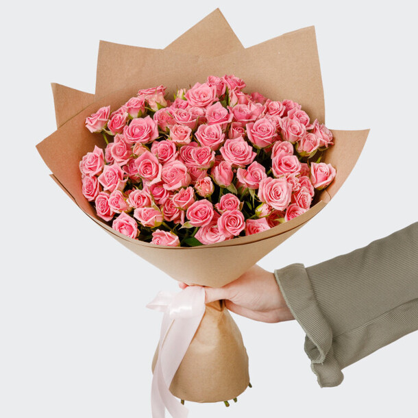 Букет розовый сад, артикул F1399410 - 7290 рублей, доставка по городу. Flawery - доставка цветов